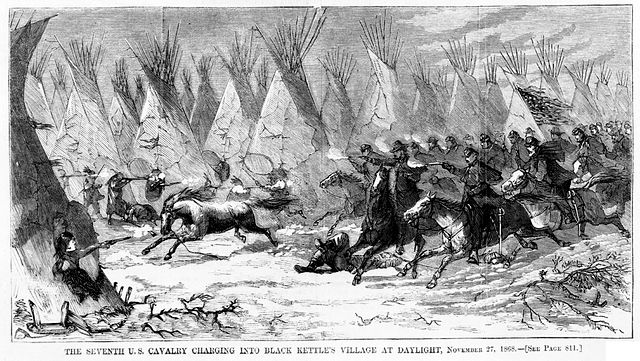 Battle of Washita from Harper's Weekly, December 19, 1868